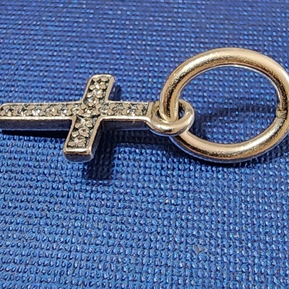Pandora Sparkling Cross Dangle Charm - Picture 9 of 9